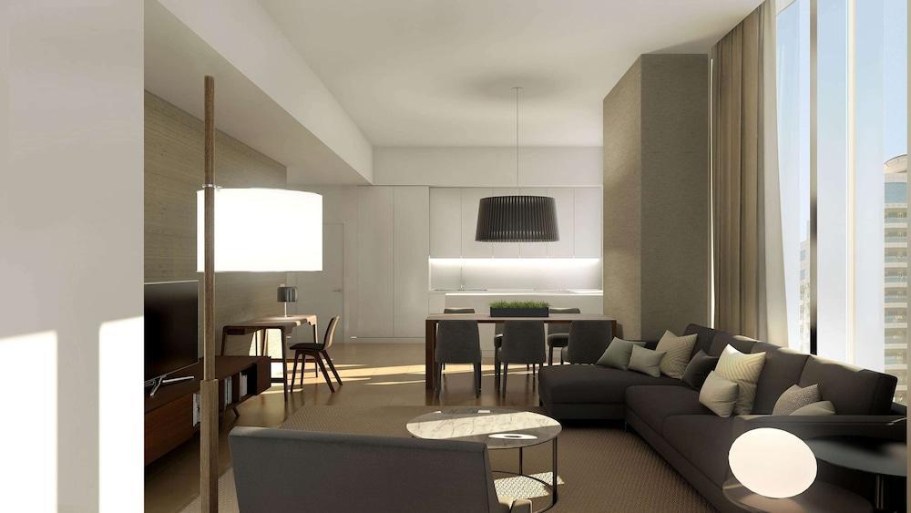 Aleph Doha Residences, Curio Collection By Hilton Ngoại thất bức ảnh Interior of a typical apartment
