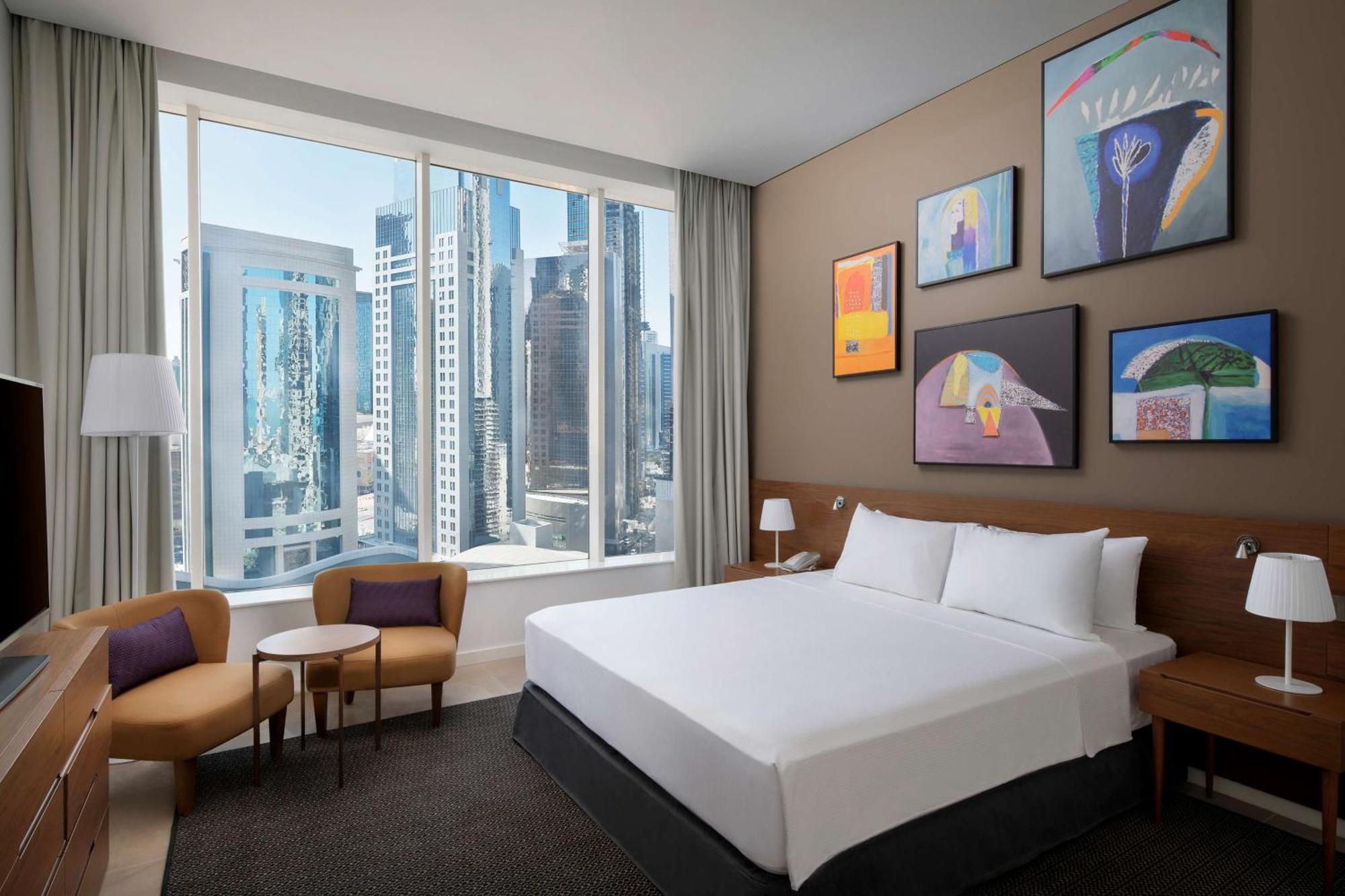 Aleph Doha Residences, Curio Collection By Hilton Ngoại thất bức ảnh A guest room at the hotel