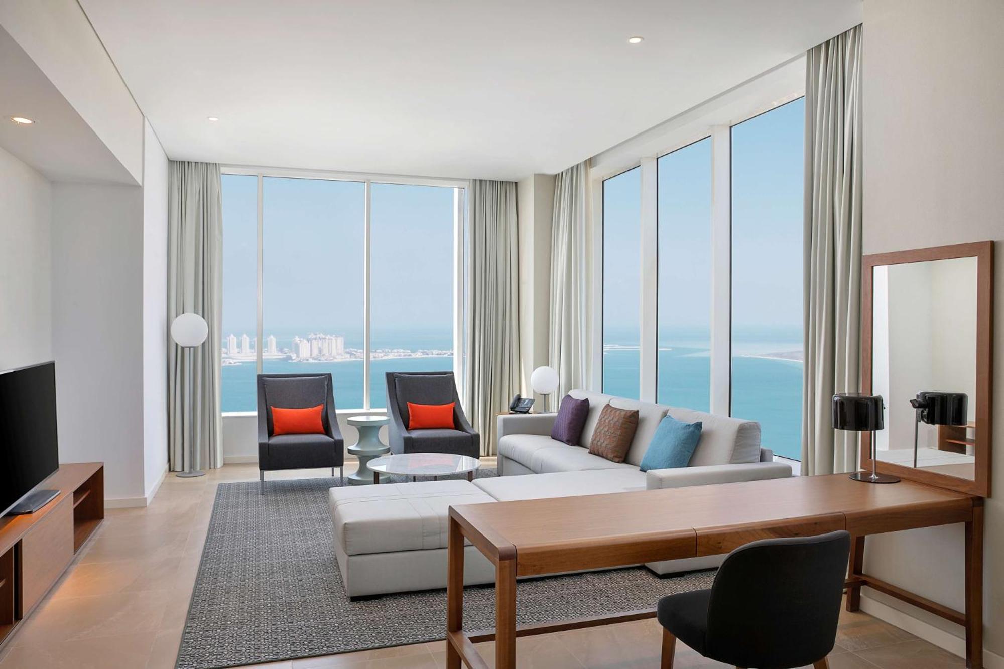 Aleph Doha Residences, Curio Collection By Hilton Ngoại thất bức ảnh A suite at the hotel